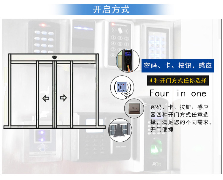 自動(dòng)門門禁識(shí)別系統(tǒng)及各種開啟方式